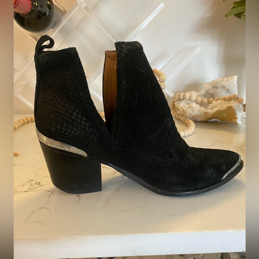 Jeffrey Campbell Suede Snakeskin Boots